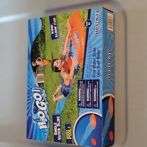 Waterslide H20Go Single,w/1 lane,1 surf rider & drench pool